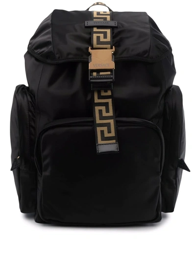 Versace Men's  Black Polyamide Backpack