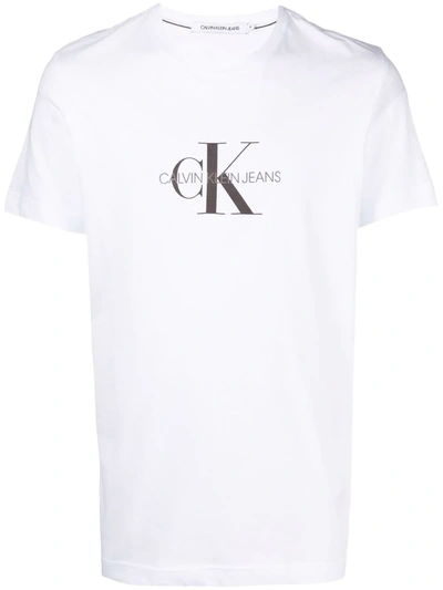 Calvin Klein Jeans Est.1978 Logo Print T-shirt In Weiss