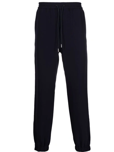 Alexander Mcqueen Tapered-leg Track Pants In Blau