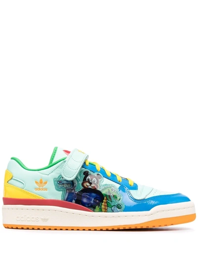 Adidas Originals X Kerwin Frost Multicoloured Frost Forum Low Benchmate Sneakers In Blue