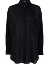 Tom Ford Long-sleeved Lyocell Shirt In Schwarz