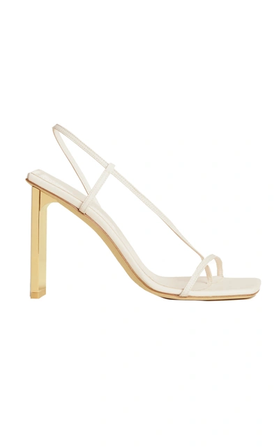 Arielle Baron Women's Narcissus Leather Sandals In White,brown
