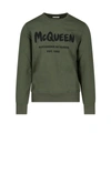 Alexander Mcqueen Logo Print Sweatshirt In Green