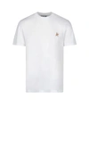 Golden Goose Star Collection T-shirt With Gold Star On The Front In White