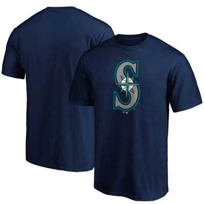 Fanatics Men's Navy Seattle Mariners Official Logo T-shirt