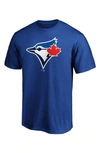 FANATICS FANATICS BRANDED ROYAL TORONTO BLUE JAYS OFFICIAL LOGO T-SHIRT,QF6E-1746-TOR-4X9