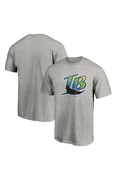 Fanatics Branded Heathered Grey Tampa Bay Rays Cooperstown Collection Forbes Team T-shirt In Heather Grey