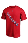Fanatics Men's Alexis Lafrenivre Red New York Rangers Authentic Stack Name And Number T-shirt In Red
