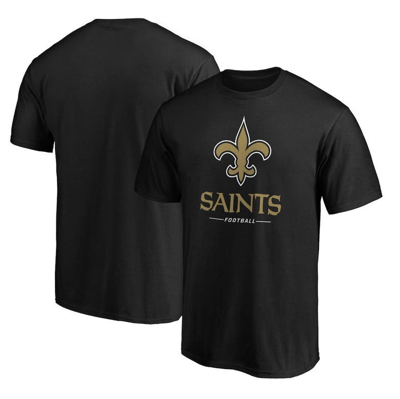 Fanatics Men's Black New Orleans Saints Big And Tall Team Logo Lockup T-shirt