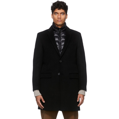 Mackage Saki High-neck Wool And Down Coat In Black