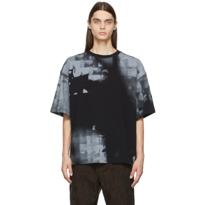 A-cold-wall* Brush Stroke Jersey T-shirt With Logo In Black,grey