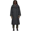 Totême Signature Oversized Quilted Recycled Shell Coat In 200 Black