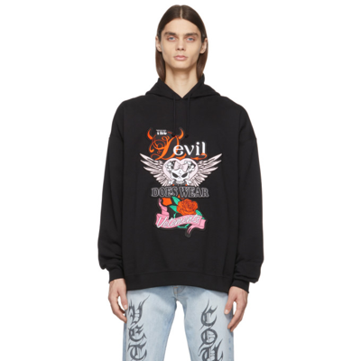 Vetements Graphic-patch Hoodie In Multi-colored