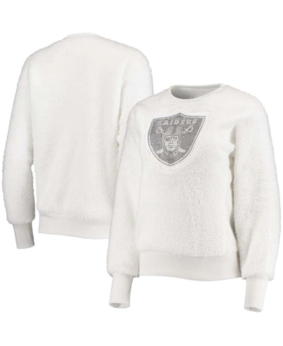 Touché Women's White Las Vegas Raiders Milestone Tracker Pullover Sweatshirt