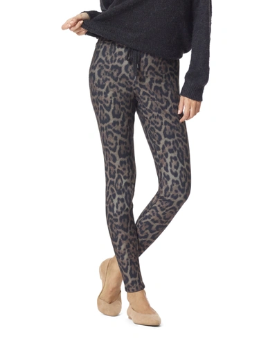 Hue Women's Reversible Denim High Rise Leggings In Cheetah