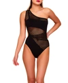 HAUTY LANA ONE SHOULDER SEAMLESS LINGERIE TEDDY WITH SIDE CUT OUT
