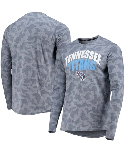 MSX BY MICHAEL STRAHAN MEN'S NAVY TENNESSEE TITANS CAMO LONG SLEEVE T-SHIRT