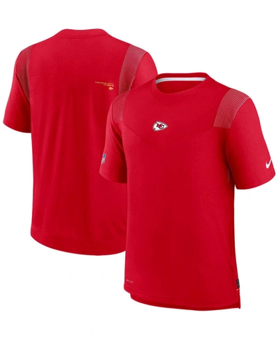 Nike Men's Red Kansas City Chiefs Sideline Player Uv Performance T-shirt