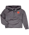 Champion Youth Boys Graphite Tennessee Volunteers Pack Go Quarter-zip Windbreaker Jacket In Graphite