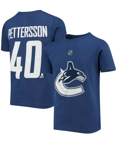 Outerstuff Youth Elias Pettersson Blue Vancouver Canucks Player Name And Number T-shirt