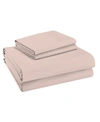PURITY HOME SOLID 400 THREAD COUNT SATEEN FULL SHEET SET, 4 PIECES BEDDING