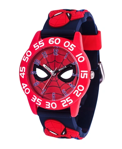 Ewatchfactory Marvel Spider-man Boys' Red Plastic Watch 32mm In Black