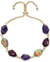 STYLE & CO COLORED STONE SLIDER BRACELET, CREATED FOR MACY'S