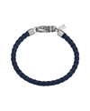 HE ROCKS MEN'S STAINLESS STEEL LEATHER BRACELET