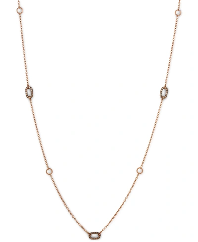 Le Vian Chocolate Diamond Oval Link 36" Necklace (1-1/4 Ct. T.w.) In 14k Rose Gold
