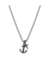 HE ROCKS MEN'S STAINLESS STEEL ANCHOR CROSS CHARM PENDANT NECKLACE