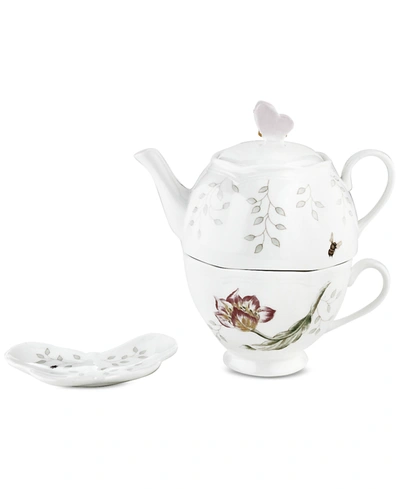 Lenox Butterfly Meadow Stackable Tea Set With Bag Holder