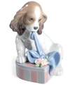LLADRÒ COLLECTIBLE FIGURINE, CAN'T WAIT! PUPPY WITH GIFT