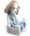 Lladrò Collectible Figurine, Can't Wait! Puppy With Gift