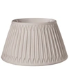 Macy's Cloth&wire Slant Shallow Drum With Double Smocked Pleat Softback Lampshade In Cream