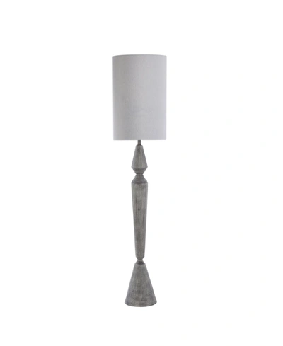 Stylecraft Logan Molded Floor Lamp In Light Gray