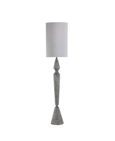 Stylecraft Logan Molded Floor Lamp In Gray