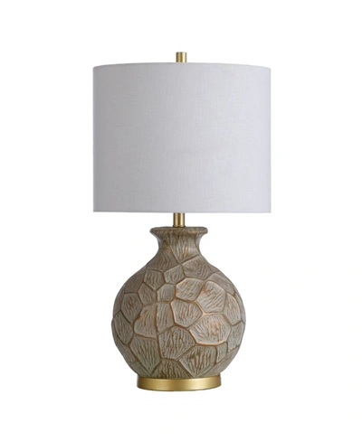 Stylecraft Round Transitional Molded Table Lamp In White