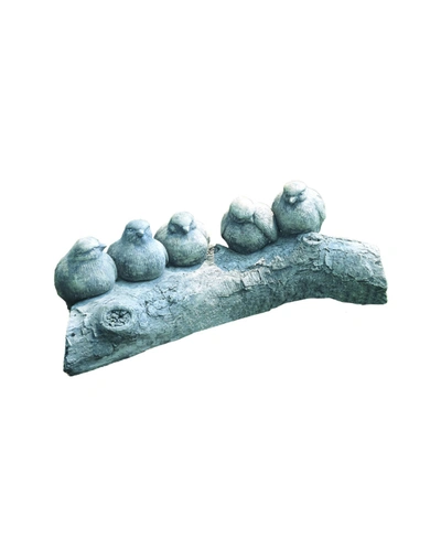 Campania International Birds On A Log Garden Statue In Brown