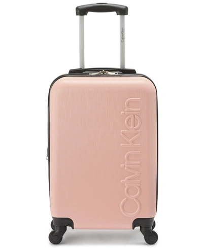 Calvin Klein All Purpose 21" Upright Luggage In Mellow Rose