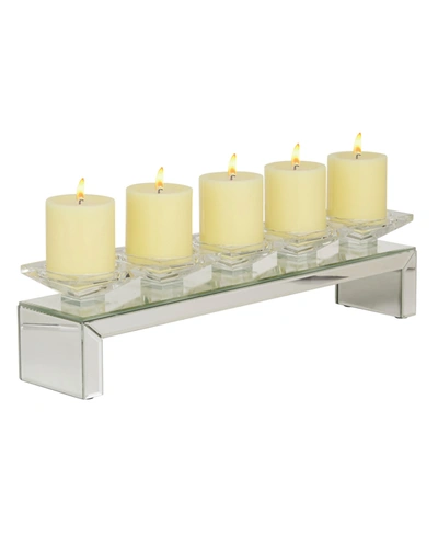 Rosemary Lane Glam Candlestick Holders In Clear