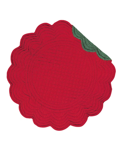 C & F Home Round Placemat, Set Of 6 In Red
