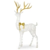 NATIONAL TREE COMPANY 75" PRE-LIT CRYSTAL WHITE STANDING BUCK