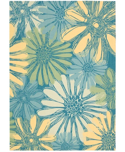 Long Street Looms Backyard Bac022 7'9" X 10'10" Outdoor Area Rug In Blue