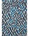Long Street Looms Backyard Bac094 Blue 4'4" X 6'3" Outdoor Area Rug In Blue
