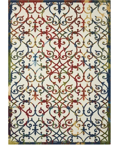 Long Street Looms Backyard Bac093 Multi 4'4" X 6'3" Outdoor Area Rug In Multicolor