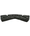 MWHOME SEBASTON 7-PC. FABRIC SECTIONAL WITH 3 POWER MOTION RECLINERS AND 2 USB CONSOLES, CREATED FOR MACY'S
