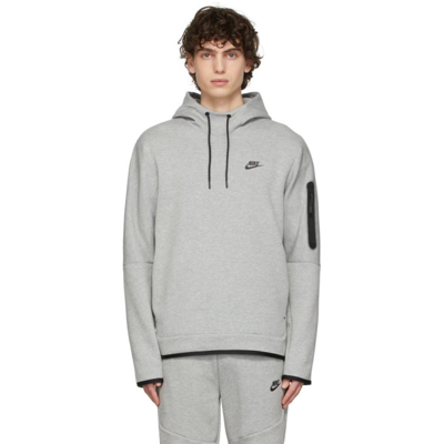 Nike Men's  Sportswear Tech Fleece Pullover Hoodie In Gray/black