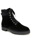 Splendid Sadie Womens Suede Almond Toe Combat & Lace-up Boots In Black