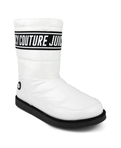 Juicy Couture Kissie Womens Cold Weather Faux Fur Lined Winter & Snow Boots In W-white