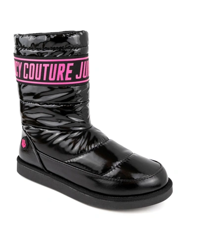 Juicy Couture Quilted Faux Fur Lined Winter Boot In B-black